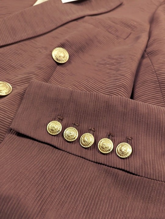 L’Agence Kenzie Women's Double Breasted Blazer in Fawn Size 16 (MSRP $595)