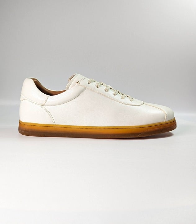Gentle Souls Men's Nyle White Leather Sneakers Size 10 M (MSRP $295)