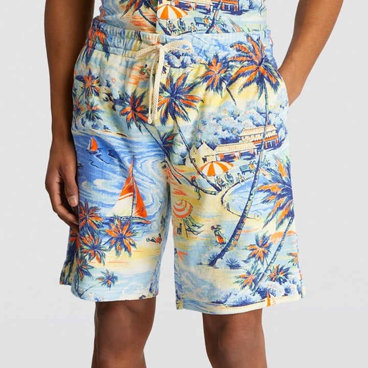 Polo Ralph Lauren Men's Palm Tree Drawstring Track Shorts Size M (MSRP $138)