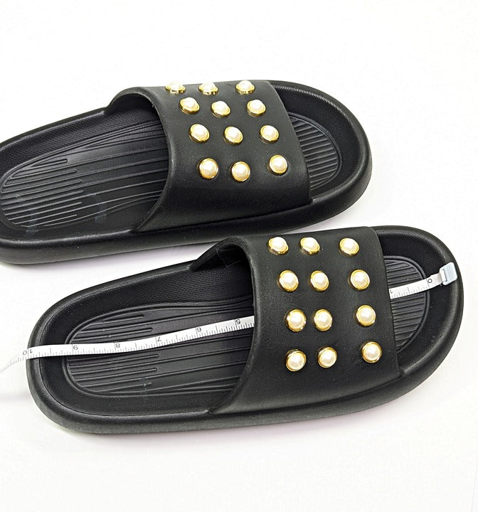 Kenneth Cole New York Mello Eva Pearl Women's Slide Sandals Size 9 (MSRP $55)