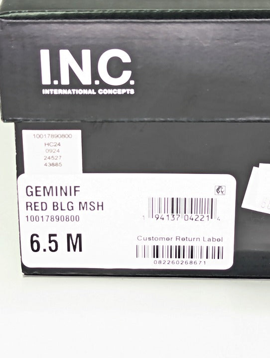 I.N.C. International Concepts Gemini Mid Heel Red Bling Mesh Size 6.5 (MSRP $80)
