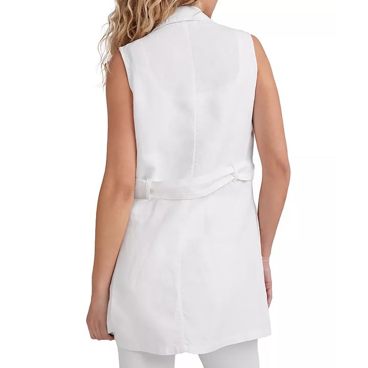 Bella Dahl Women's White Linen Belted Blazer Dress Size XS (MSRP $245)