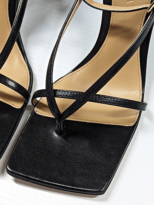 Bottega Veneta Women's Black Stretch Strappy Wedge Sandals Size 36.5 MSRP $1,100