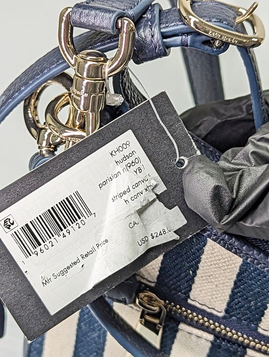 Kate Spade Hudson Convertible Crossbody Bag in Parisian Navy Multi (MSRP $248)