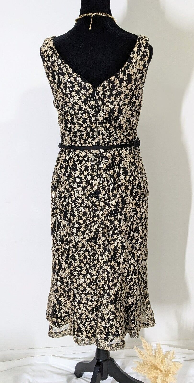 Lauren Ralph Lauren Women's Dress Flower Sparkling Size 6 (MSRP $265)