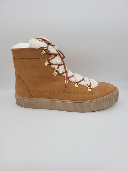 Aqua Shearling Women's Faux Nubuck Cold Weather Fashion Sneakers Size 9 (MSRP $129)
