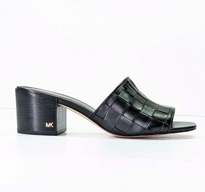 Michael Kors Women's Ingrid Woven Mid-Heel Mule Sandals Size 7 (MSRP $155)