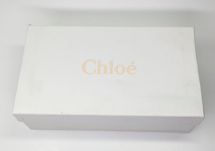 Chloe Women's Lauren Ballet Flats Black Scallop Leather Size 38.5 (MSRP $595)
