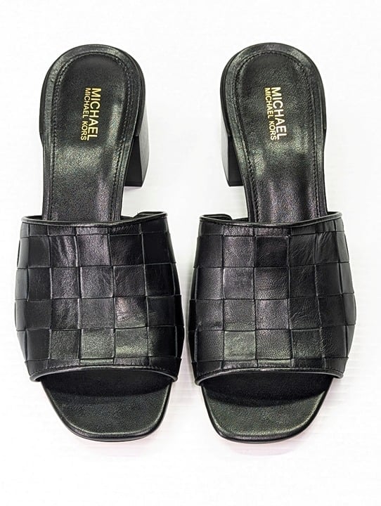 Michael Kors Women's Ingrid Woven Mid-Heel Mule Sandals Size 7 (MSRP $155)