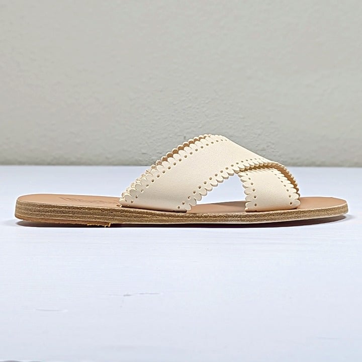Ancient Greek Sandals Women's Philourgos Slide Sandals Size 37 EU (MSRP $285)