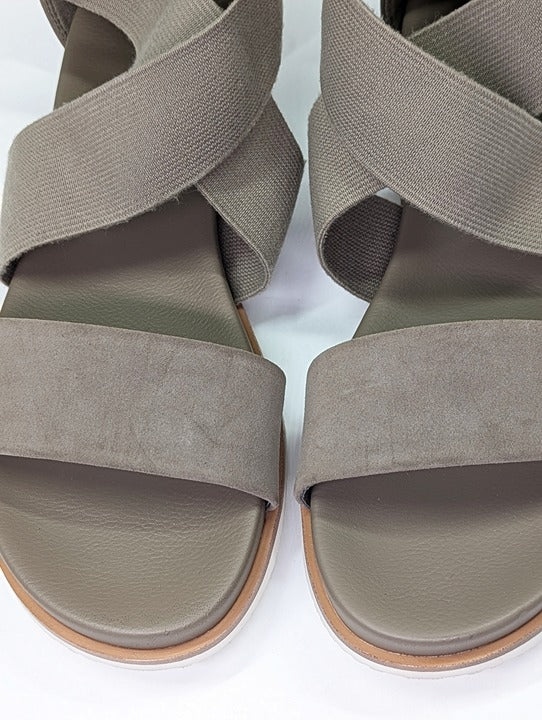 MIA Women's Valuna Flat Strappy Sandals Taupe Size 10 (MSRP $49)