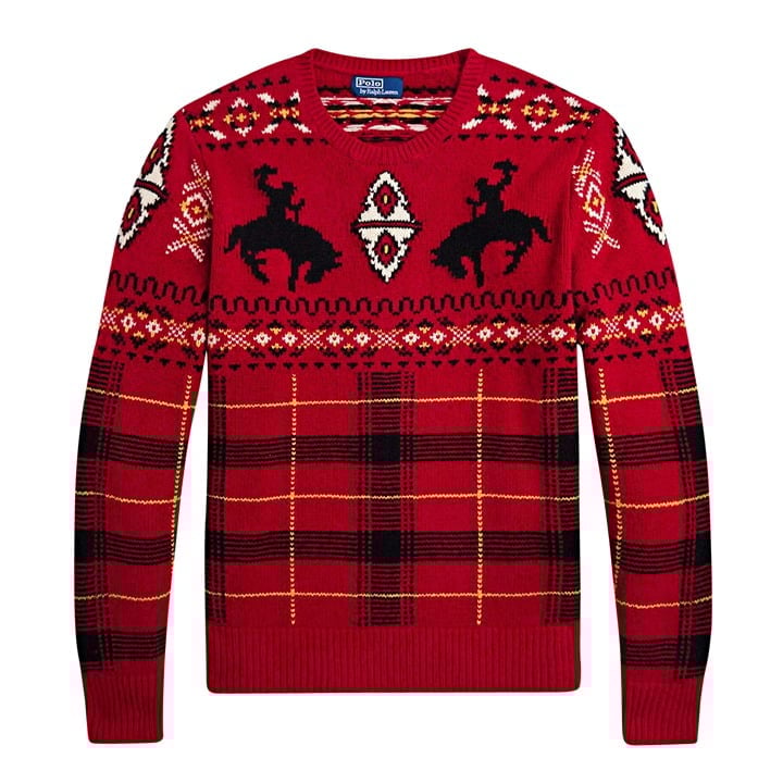Polo Ralph Lauren Mens Red Western-Inspired Fair Isle Sweater Size XXL MSRP $498