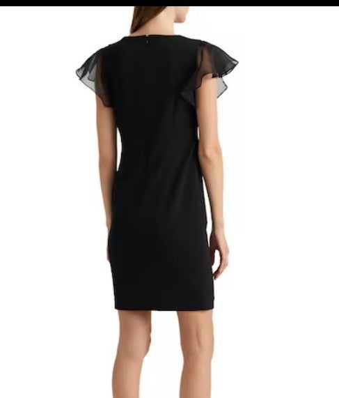 Lauren Ralph Lauren Women's Flutter Sleeve Dress Size 0 (MSRP $135)