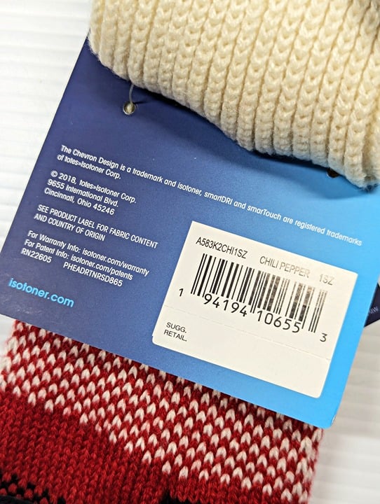 Isotoner Signature Women's Lined Water Repellent Snowflake Gloves O/S (MSRP $42)