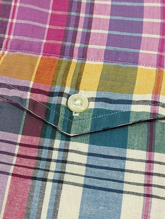 Polo Ralph Lauren Men's Classic Fit Madras Poplin Popover Shirt Size L MSRP $148