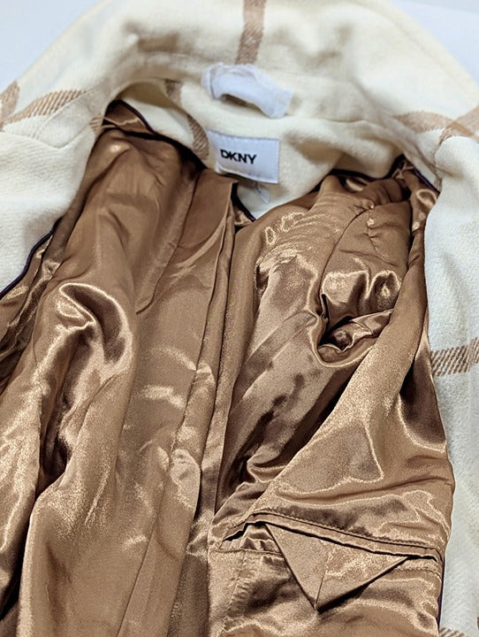 DKNY Women's Petite Belted Notch Collar Coat Size M 8-10 (MSRP $350)