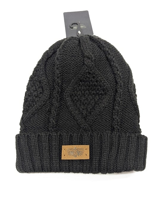 Angela & William Women's Beanie with Sherpa Lining Black O/S (MSRP $44)