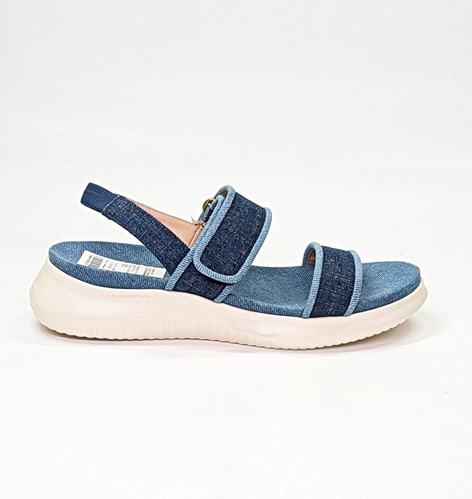 Cole Haan Meritt Women's Zerogrand Denim Platform Sandals Size 7.5 (MSRP $175)