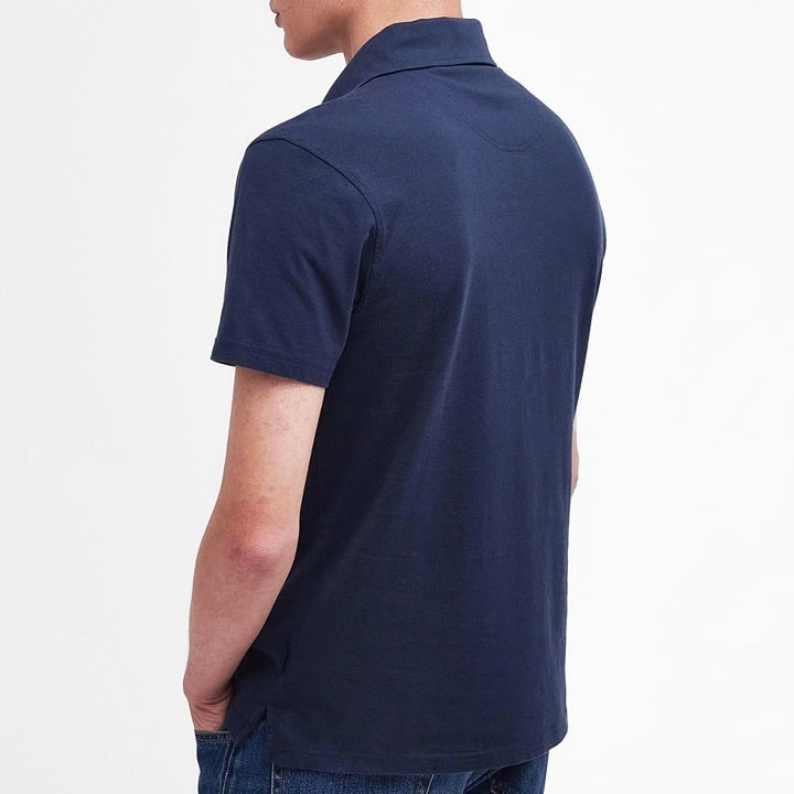 Barbour Elsdon Men's Short Sleeve Polo Shirt Navy Cotton Size S (MSRP $100)