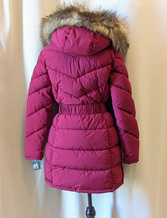 Tommy Hilfiger Women's Faux-Fur-Trim Hooded Puffer Coat Size XS (MSRP $285)