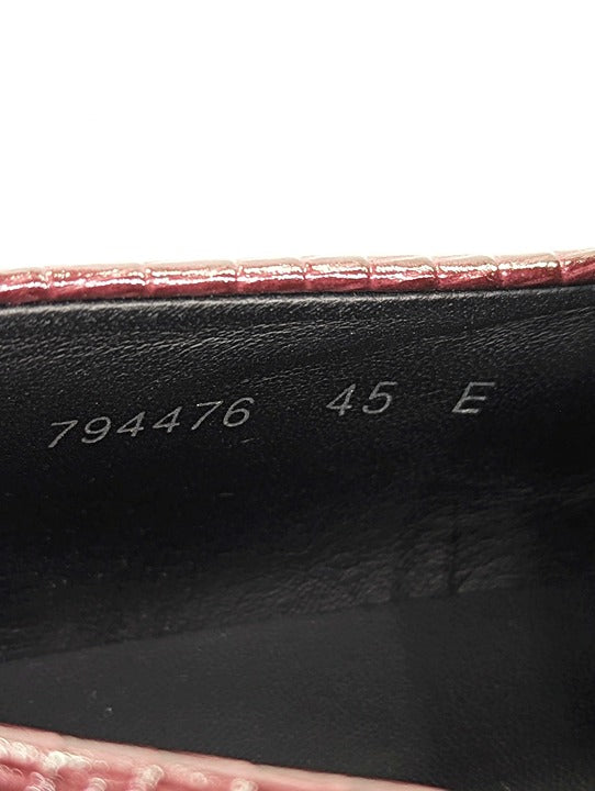 Alexander McQueen Men’s Jupiter Leather Moccasins Burgundy Size 45 (MSRP $990)