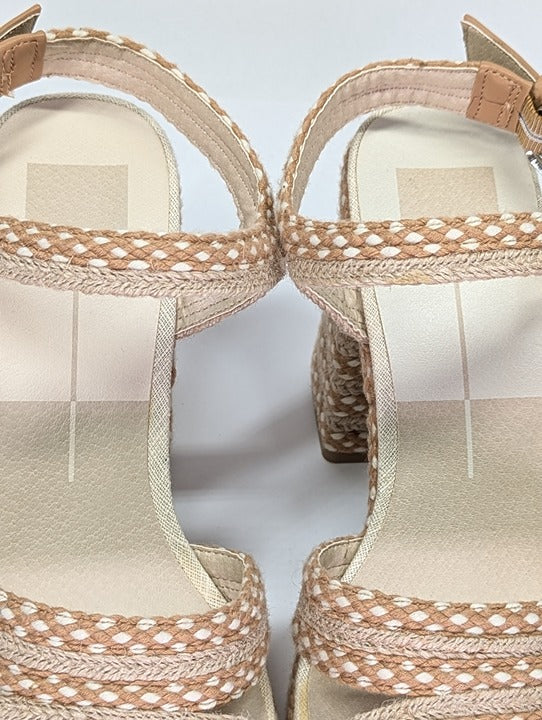 Dolvce Vita Amira Women's Natural Woven Platform Sandal Size 9 (MSRP $140)