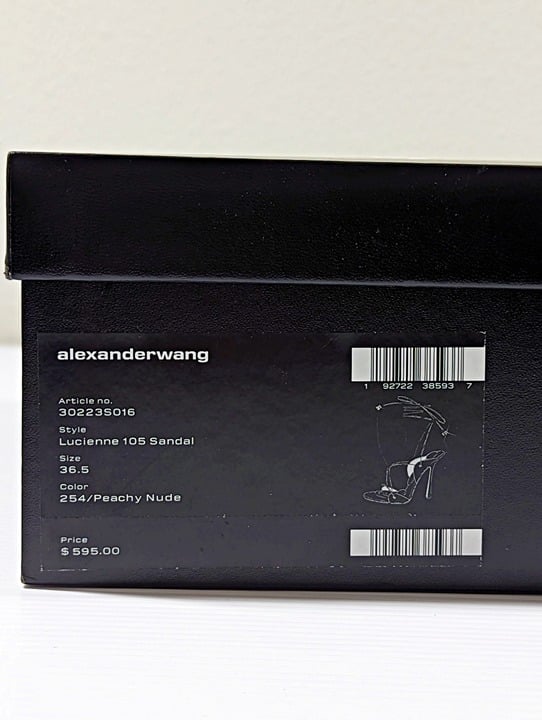 Alexander Wang Women's Lucienne 105 Ankle Tie Heel Sandals Size 36.5 (MSRP $595)