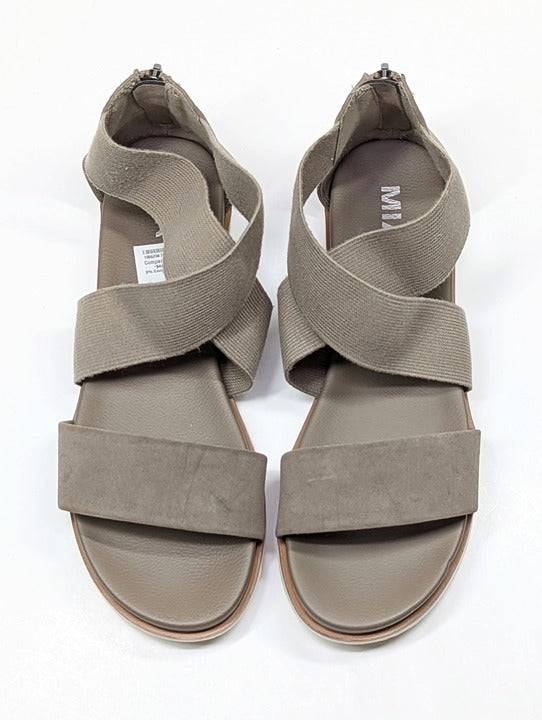 MIA Women's Valuna Flat Strappy Sandals Taupe Size 10 (MSRP $49)