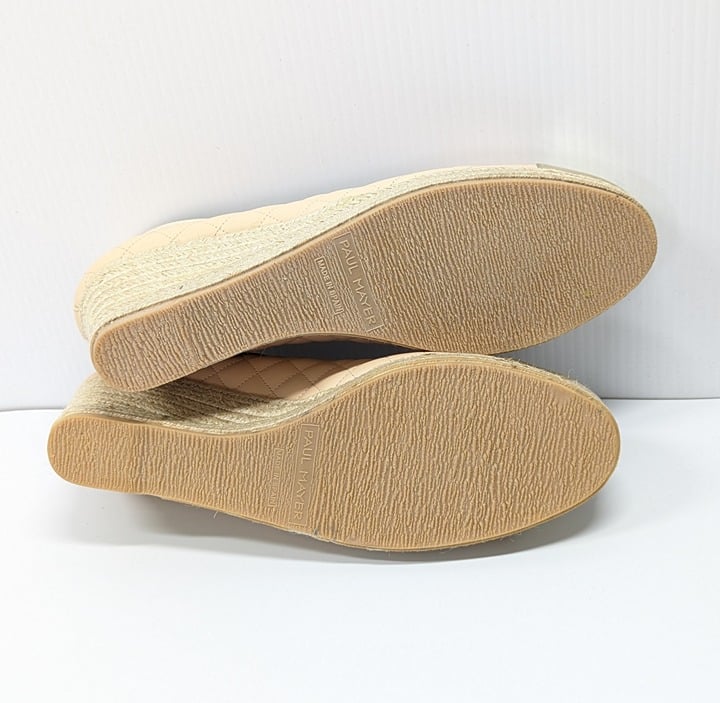 Paul Mayer Womens Just Orleans Quilted Espadrille Wedge Pumps Size 8.5 MSRP $250