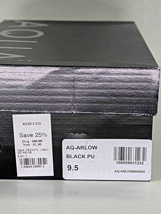 Aqua Women's Arlow Black Ankle Strap High Heel Sandals Size 9.5 (MSRP $108)