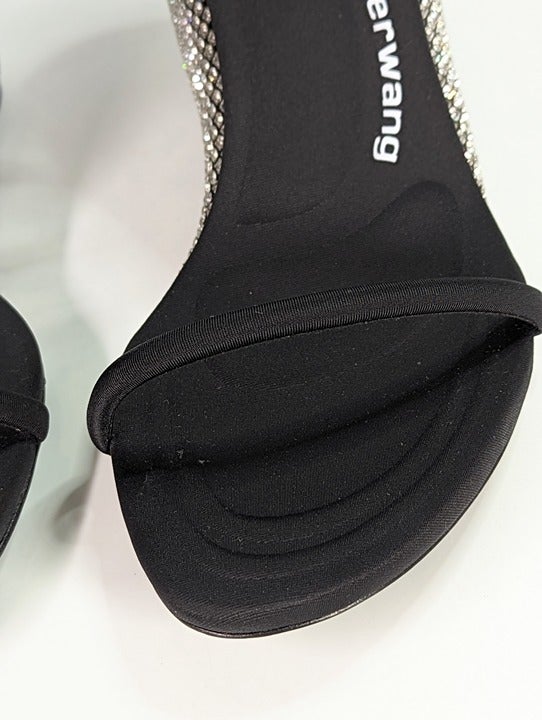 Alexander Wang Women's Dahlia Crystal Embellished Wedge Sandal Size 38 MSRP $850