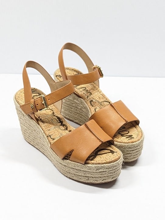 Sam Edelman Women's Maura Espadrille Wedge Sandals Natural Size 9.5 (MSRP $130)