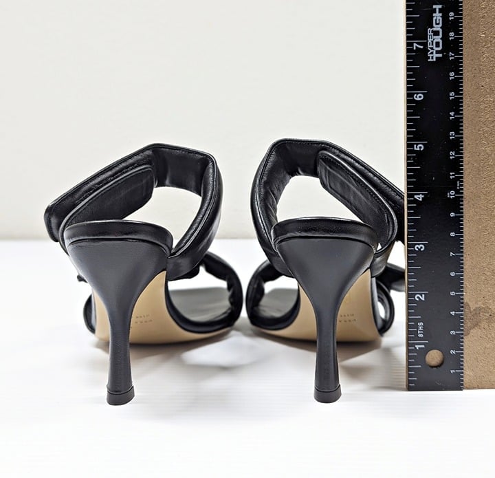 Gia Borghini X Pernille Teisbaek Perni 03 Womens Black Sandals Size 39 MSRP $395