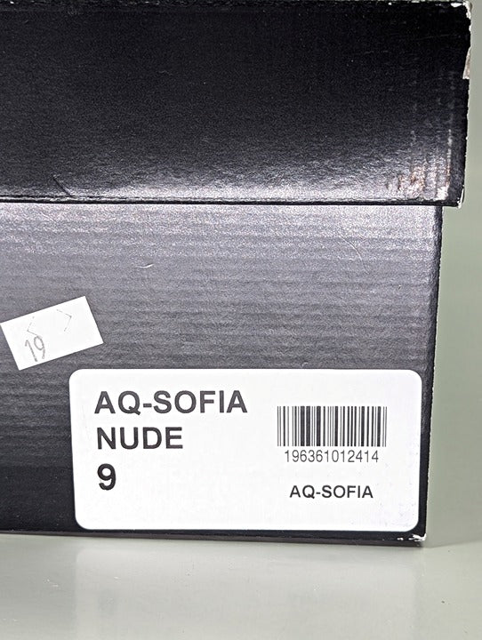 Aqua Women's Sofia Nude Woven Slide Sandals Size 9 (MSRP $108)