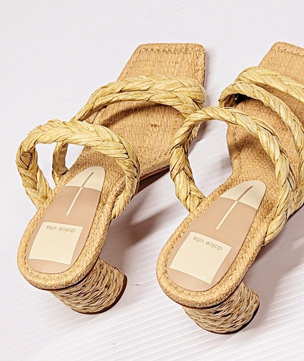 Dolce Vita Women's Pang Natural Asymmetrical Dress Sandals Size 7.5 (MSRP $135)