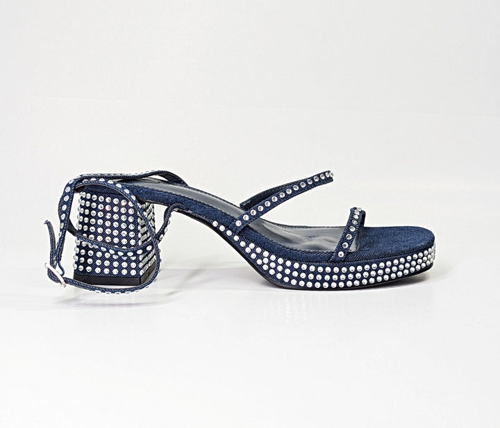 BCBGeneration Lissena-2 Women's Rhinestones Platform Sandals Size 8.5 MSRP $109