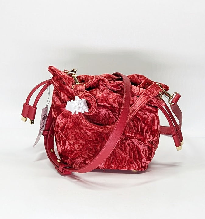 I.N.C. International Concepts Meliss Small Red Velvet Bucket Bag (MSRP $80)
