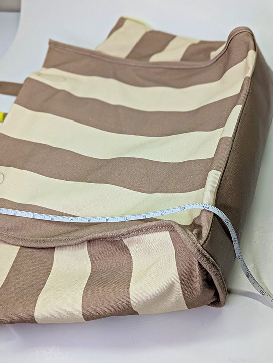 On 34th Cynthiah Extra Large Canvas Shoulder Tote Bag Dune Stripe (MSRP $90)