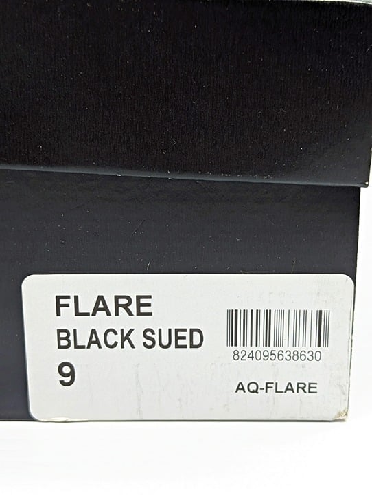 Aqua Women's Flare Mules Suede Pointed Toe High-Heel Black Size 9 (MSRP $99)