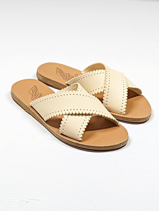 Ancient Greek Sandals Women's Philourgos Slide Sandals Size 37 EU (MSRP $285)