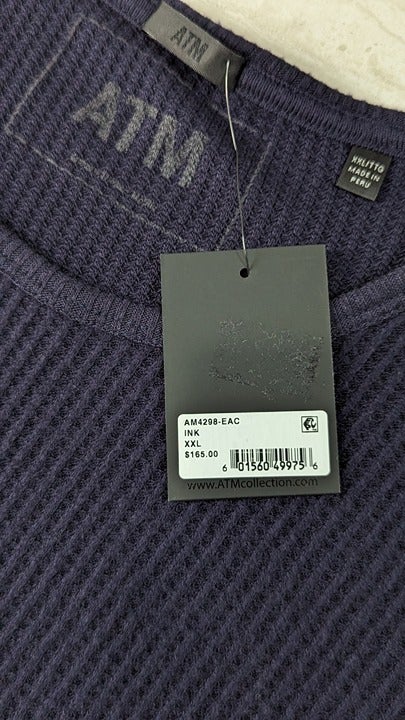 ATM Anthony Thomas Melillo Waffle Knit Long Sleeve Shirt Size XXL (MSRP $165)