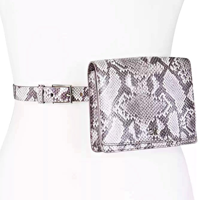 Calvin Klein Wide Flap Embossed Monogram Belt Bag Buckle Size M (MSRP $98)