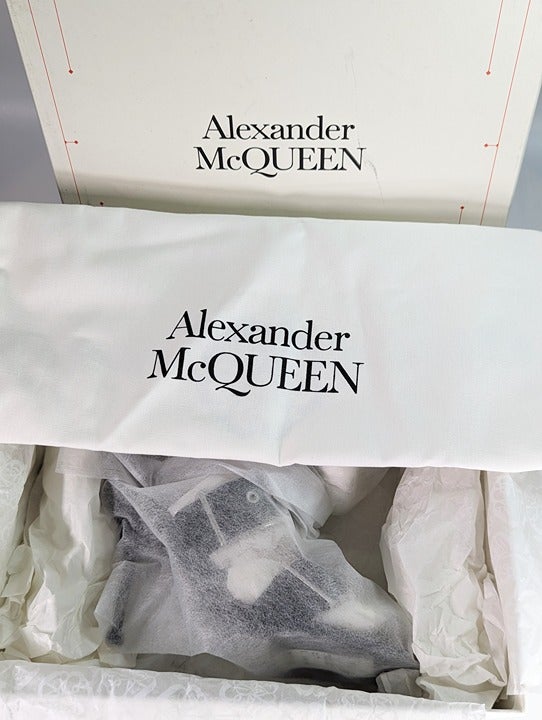 Alexander McQueen Women's Heeled Buckle Black Sandals Size 37 (MSRP $1,090)