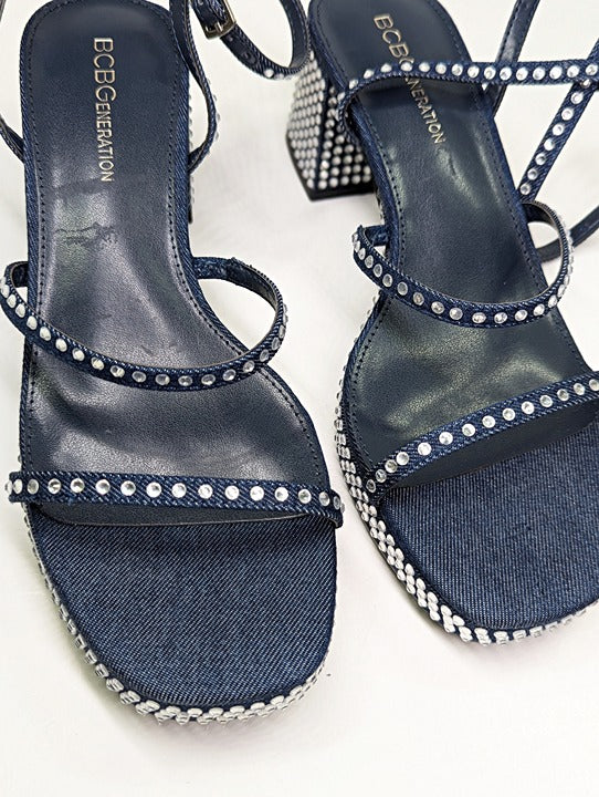 BCBGeneration Lissena-2 Women's Rhinestones Platform Sandal Size 7.5 MSRP $109