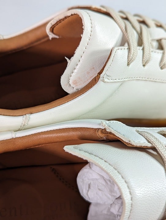 Gentle Souls Men's Nyle White Leather Sneakers Size 10 M (MSRP $295)