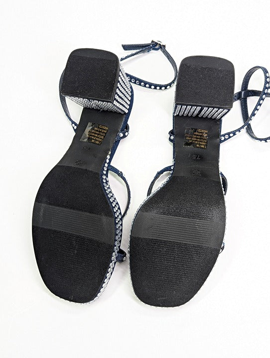 BCBGeneration Lissena-2 Women's Rhinestones Platform Sandal Size 7.5 MSRP $109