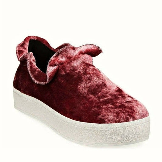 Opening Ceremony Women's Didi Velvet Ruffle Slip-On Sneaker Size 37 (MSRP $225)