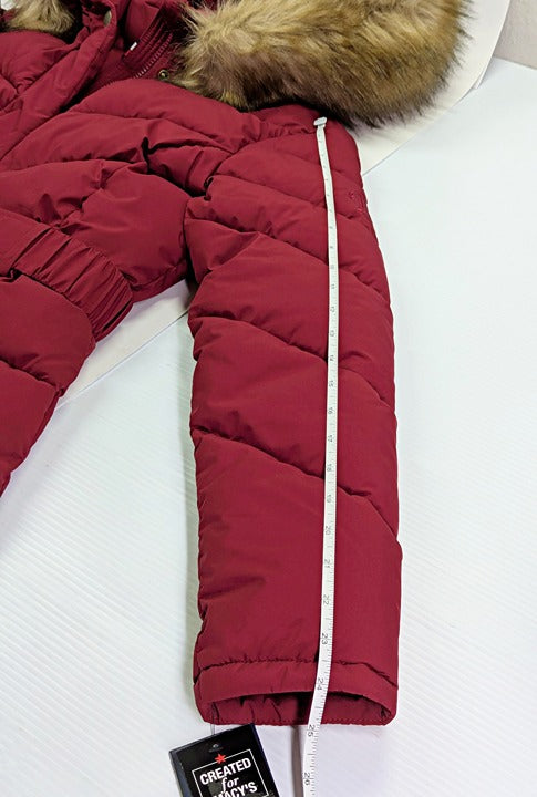 Tommy Hilfiger Women's Faux-Fur-Trim Hooded Puffer Coat Size XS (MSRP $285)