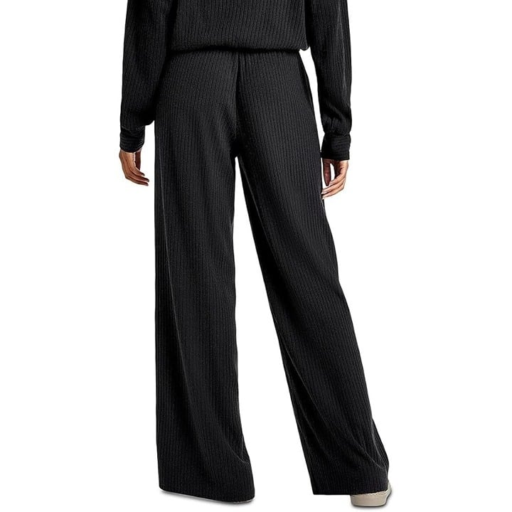Splendid London Women's Black Ribbed Wide Leg Pants Size XS (MSRP $138)