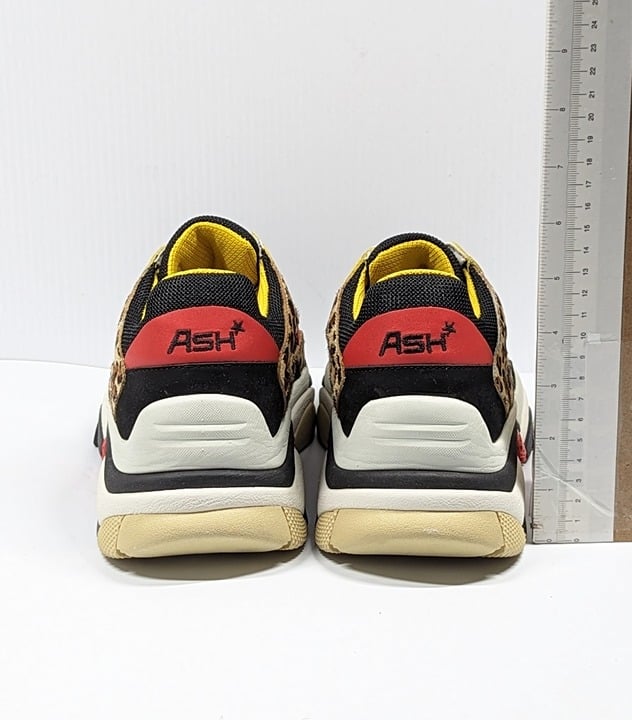 Ash Women's Addict Leopard-Print Calf Hair Low Top Sneakers Size 40 (MSRP $298)